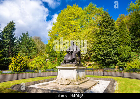 Statue of Lord Kelvin in Kelvingrove Park - Glasgow, Scotland Stock Photo