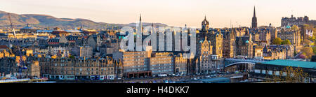 Panorama of the city centre of Edinburgh - Scotland Stock Photo