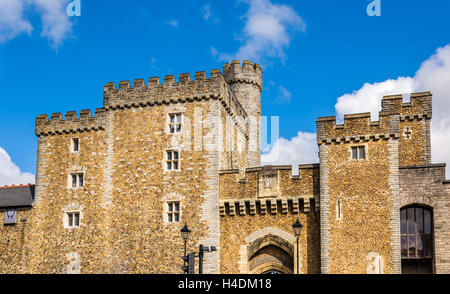South Gate of Cardiff Castle - Wales Stock Photo