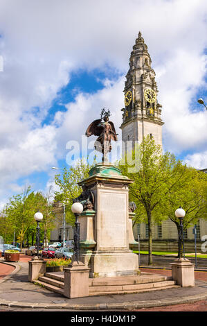 South African War Memorial in Cardiff - Wales Stock Photo