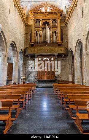 Albenga Cathedral of St Michael interior, Albenga, Province of Savona, Liguria, Italy Stock Photo