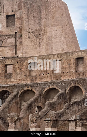 An external wall of the Colosseum in Rome, Italy Stock Photo