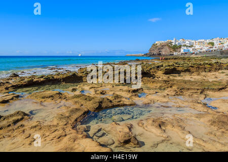 Fishing village Morro Jable on southern coast of Fuerteventura, Canary Islands, Spain Stock Photo