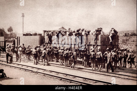 Between 1901 and 1902 the British used armoured trains to fight the Boer's Guerilla warfare in South Africa. Stock Photo