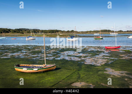 Low tide at Newtown Harbour NNR, Isle of Wight, UK Stock Photo