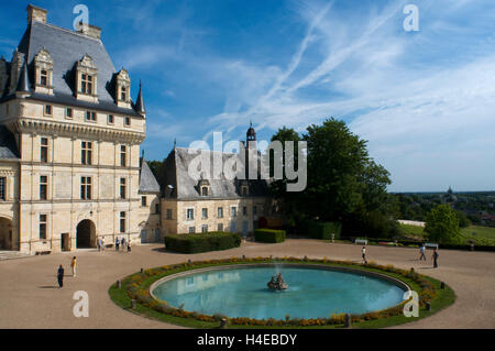 Chateau of Valencay in the Loire Valley, Indre, Centre, France. Famous for its history. For over thirty years it was owned by the illustrious Charles Maurice de Talleyrand; who acquired it in 1803 to receive foreign dignitaries Stock Photo