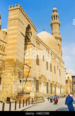 The Al-Muizz street is the center of  historic Islamic district, Cairo. Stock Photo