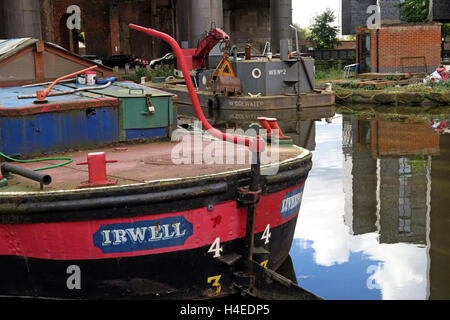 The Irwell Leeds & Liverpool Canal Shortboat Irwell at Castlefields, ,Manchester,England,UK Stock Photo