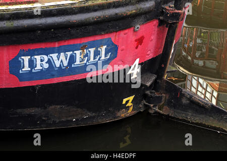 The Irwell Leeds & Liverpool Canal Shortboat Irwell at Castlefields, ,Manchester,England,UK Stock Photo