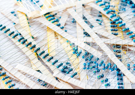 Pile strip with resistors thrown on top of each other Stock Photo