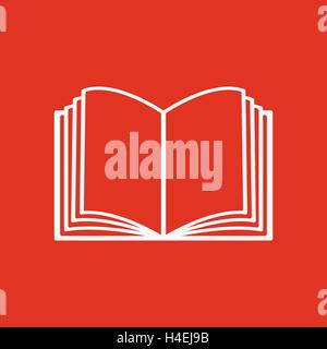 The open book icon. Manual and tutorial, instruction symbol. Flat Stock Vector