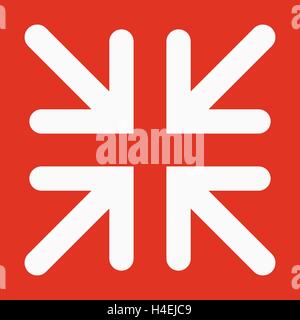 The exit full screen icon. Arrows symbol. Flat Stock Vector