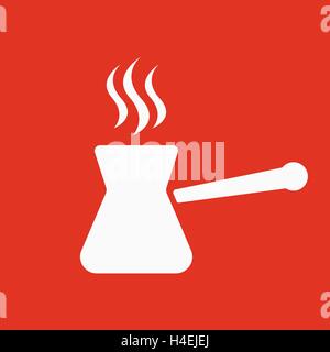 The turk icon. Coffee symbol. Flat Stock Vector
