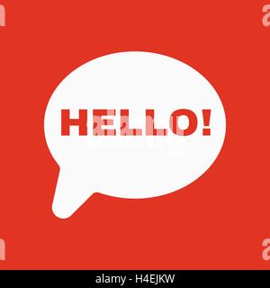 The hello icon. Greet and hi symbol. Flat Vector illustration Stock ...