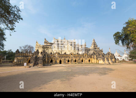 Maha Aungmye Bonzan monastery, also known as Kyuang Ok, Inwa, Mandalay, Myanmar Stock Photo