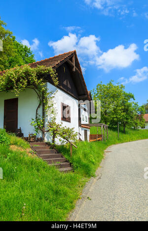 Traditional cottage houses in wine making region of Burgenland, southern Austria Stock Photo