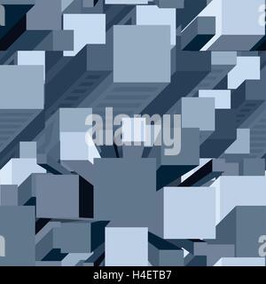 Blue modern business background with abstract city buildings Stock Vector