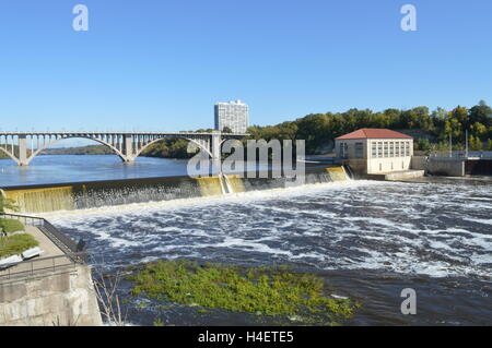 Ford Dam in Minnesota Stock Photo