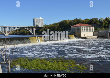 Ford Dam in Minnesota Stock Photo