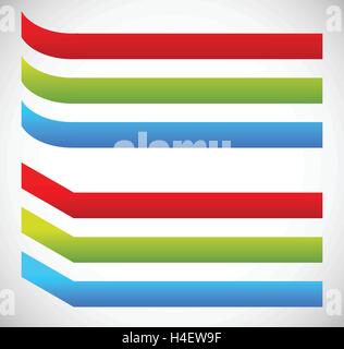 Blue curved label. Folded paper ribbon banner Stock Vector Image & Art ...