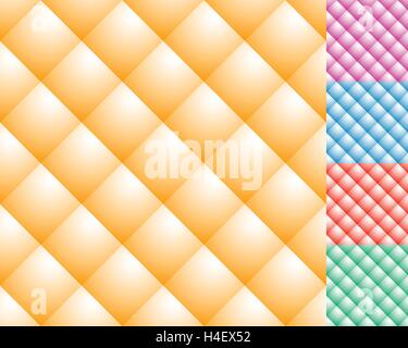 Upholstery like cellular background with shade on squares. Texture of uneven, irregular surface. Seamlessly repeatable. Stock Vector