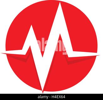 ecg, ekg line. pulse, beat, heartbeat icon Stock Vector