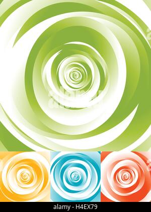 Radial circles abstract background. Spiral, vortex geometric pattern Stock Vector