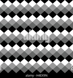 Squares abstract repeatable geometric monochrome (grayscale) pattern, texture Stock Vector