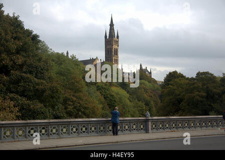 Glasgow kelvingrove  park which contains both the university and the museum in the Park area of the city's affluent west end Stock Photo