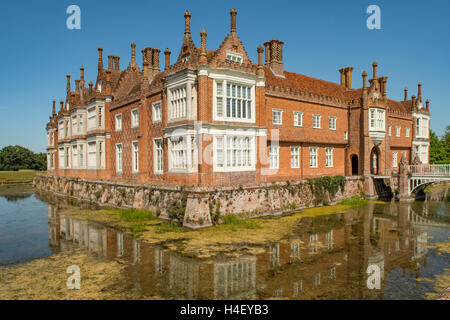 The Moat and Helmingham Hall, Suffolk, England Stock Photo