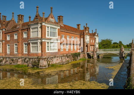 The Moat and Helmingham Hall, Suffolk, England Stock Photo