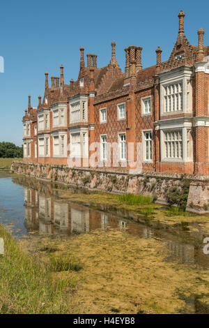 The Moat and Helmingham Hall, Suffolk, England Stock Photo