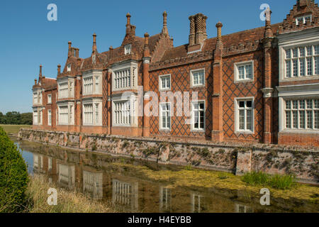 The Moat and Helmingham Hall, Suffolk, England Stock Photo