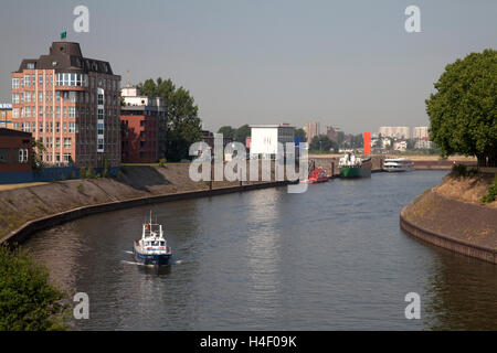 Inland port, Ruhrort district, Duisburg, Ruhrgebiet area, North Rhine-Westphalia Stock Photo
