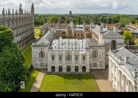 Old Schools and Senate Building from St Mary's Tower, Cambridge, Cambridgeshire, England Stock Photo