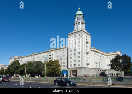 A view of the Frankfurter Tor in Berlin Stock Photo