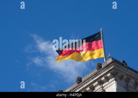 A view of the german flag in the sky Stock Photo