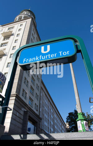Frankfurter Tor metro stop in Berlin Stock Photo