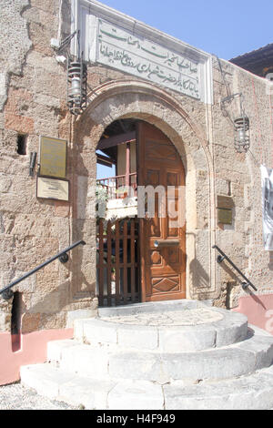 The Hafiz Ahmet Aga muslim library in old Rhodes town Stock Photo