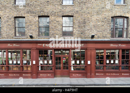 The English Restaurant, Brushfield Street, Spitalfields, London, England, UK Stock Photo