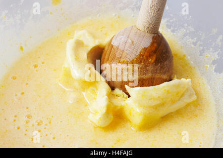 Steps of making cake. Cooking time Stock Photo