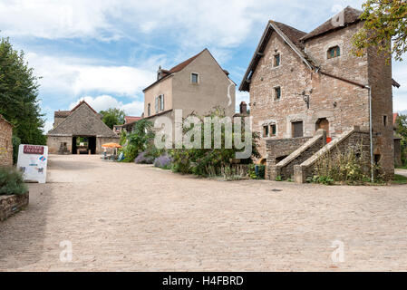 A street in the historic village of Brancion, Saone et Loire, Burgundy, France Stock Photo