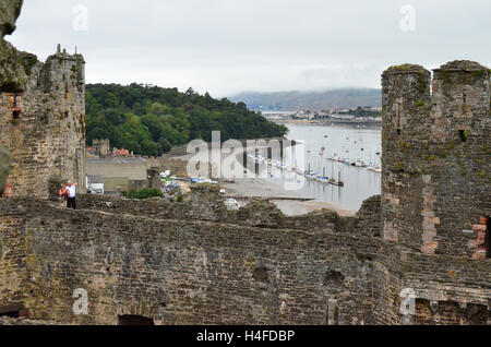 Medieval Conwy Castle Wales UK Stock Photo