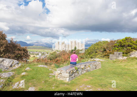 Harlech Castle, Snowdonia National Park, Gwynedd, North Wales, UK Stock Photo