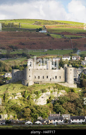 Harlech Castle, Snowdonia National Park, Gwynedd, North Wales, UK Stock Photo