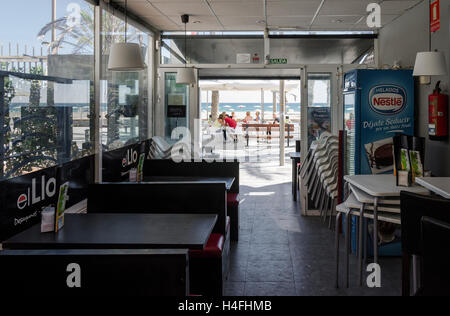 View of a bar in San Juan beach, Alicante, Spain Stock Photo
