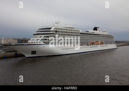 Cruise ship Viking Star, docked in St. Petersburg, Russia. Stock Photo