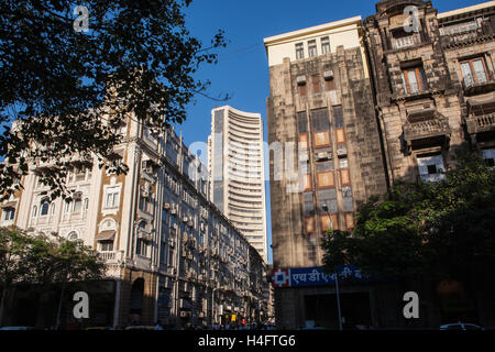 Tall Indian Stock Market Building,Mumbai Bombay,Maharashtra,India.Asia. Stock Photo