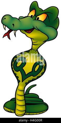 Green Cobra Snake Stock Vector