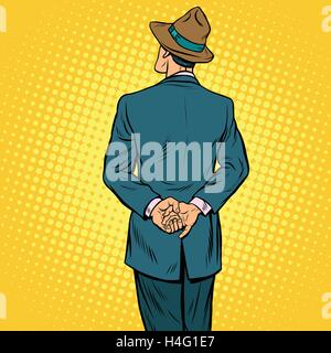 Retro male back Stock Vector